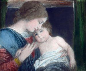 Mutter mit Kind -August von Kaulbach